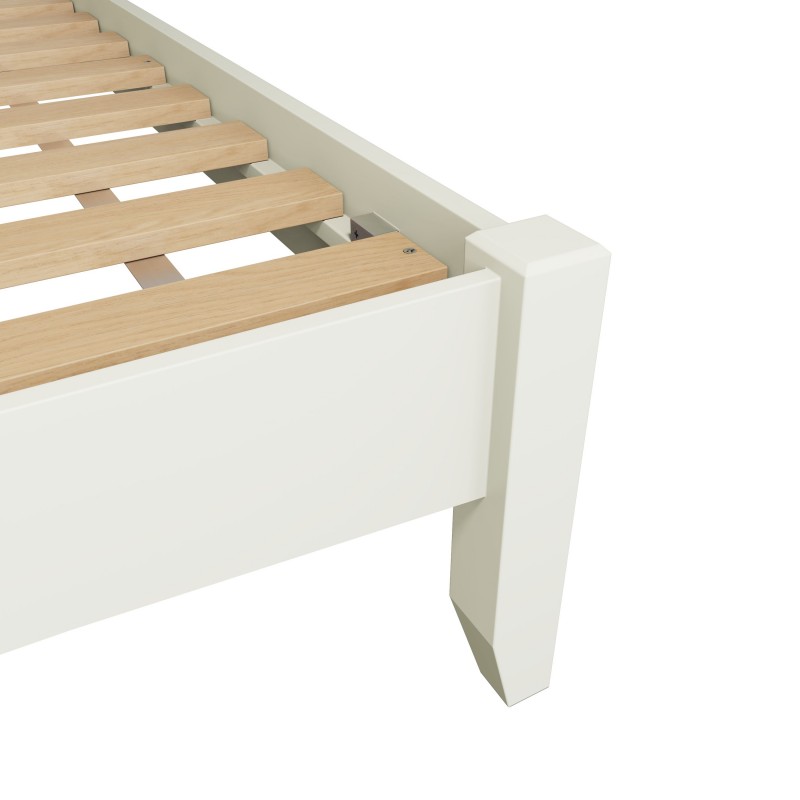 DC GA Double Bed Frame Pure White/Light Oak